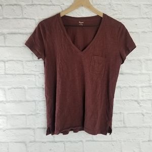 Madewell| V-Neck Whisper Cotton Pocket Tee Size S
